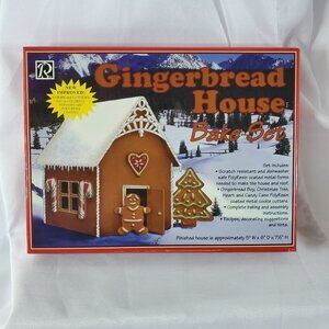 Gingerbread House Bake Set 2005 Christmas Holiday Season House, Tree, Boy